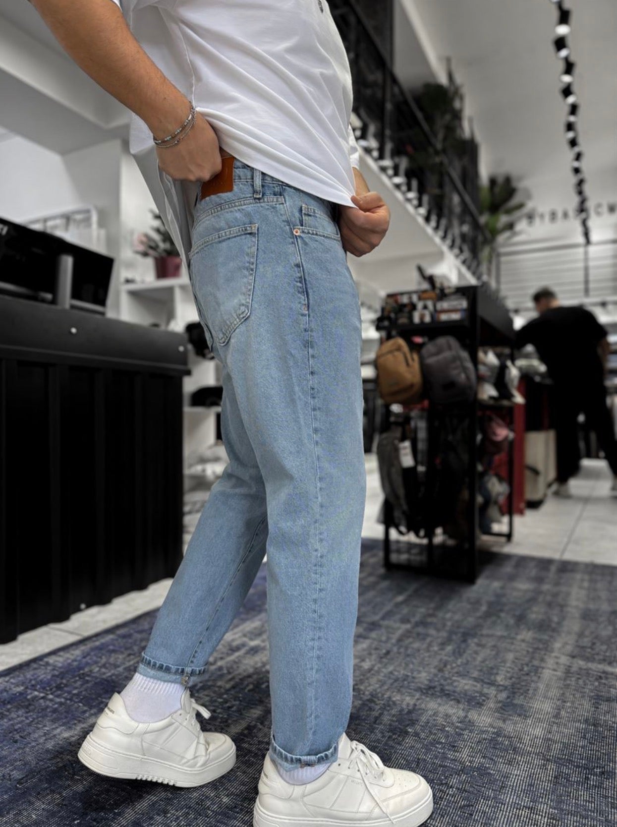 Jeans boyfreind-bleu delave