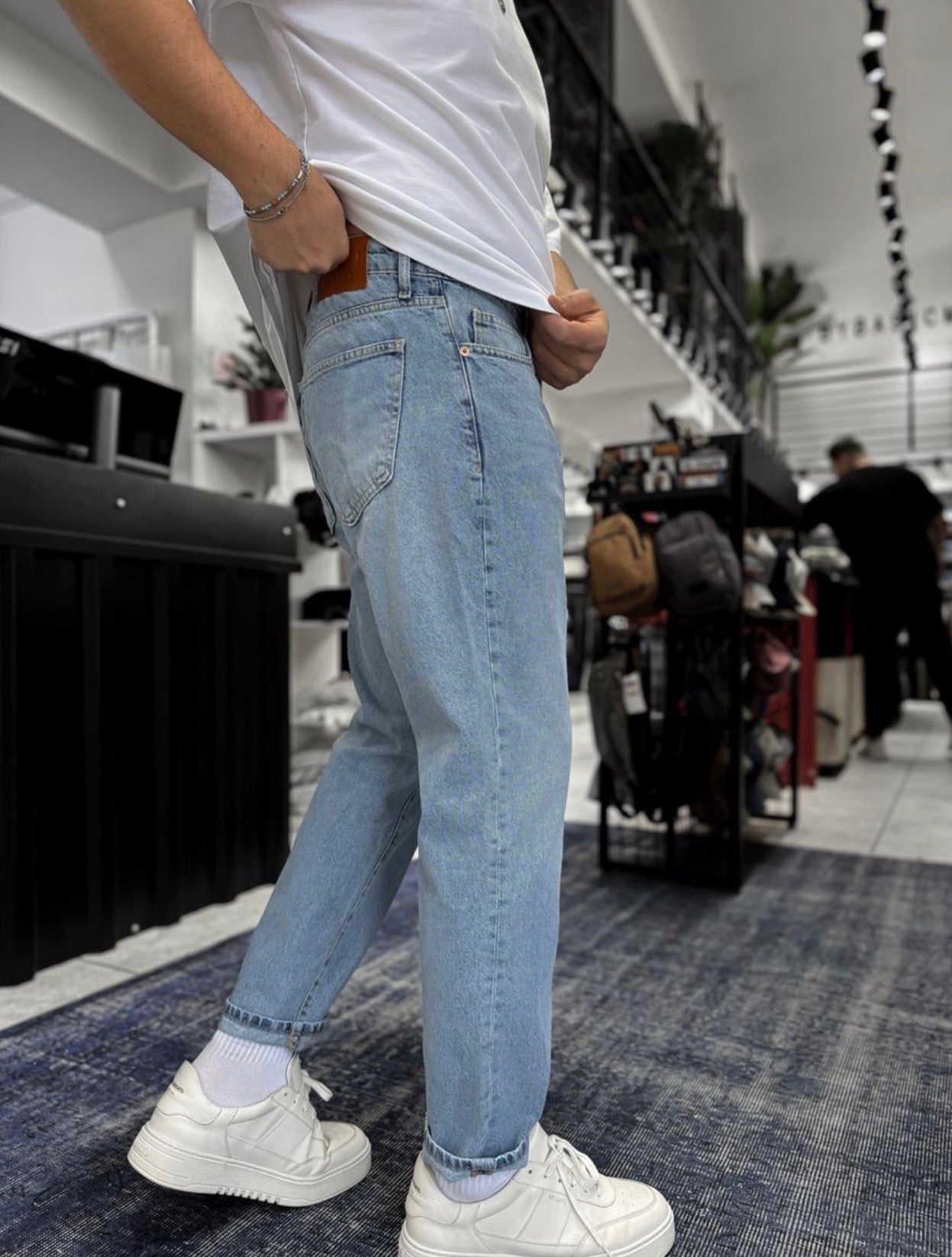 Jeans boyfreind-bleu delave